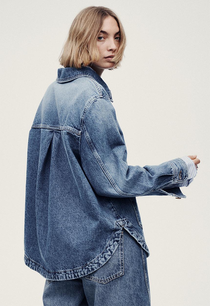 H&M - Denim shacket - denim blue