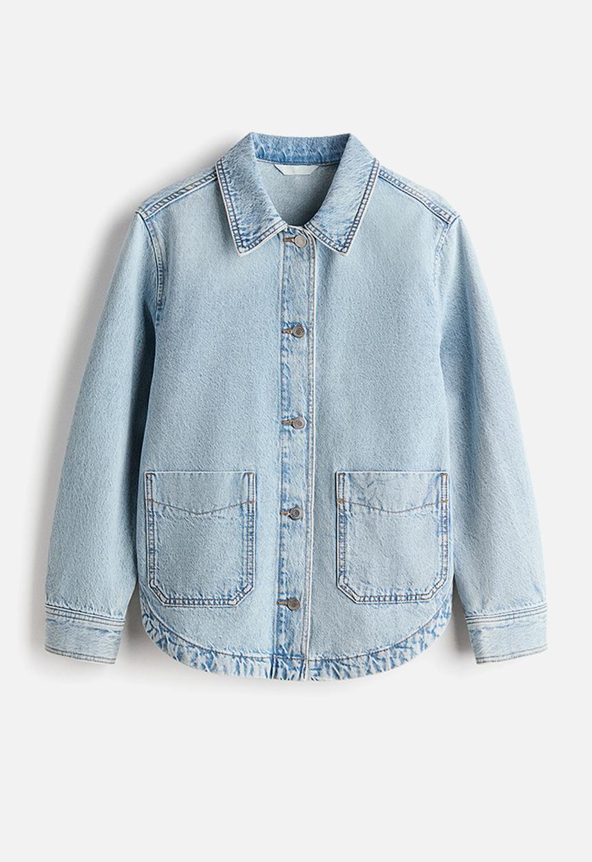 H&M - Denim shacket - light denim blue