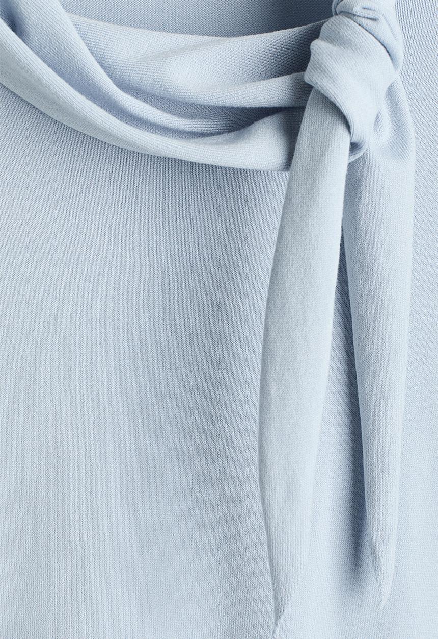 H&M - Scarf-collar jumper - light blue