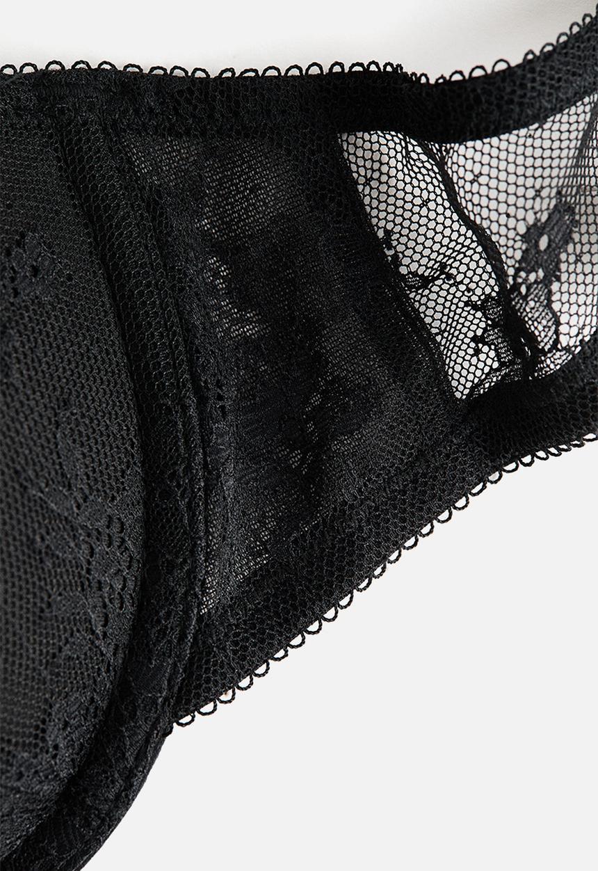 H&M - Lace push-up bra - black