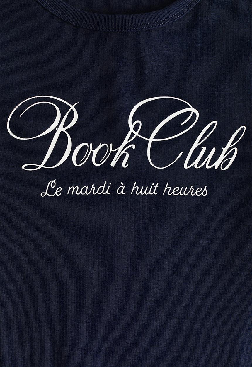 H&M - Print-motif T-shirt - navy blue/book club