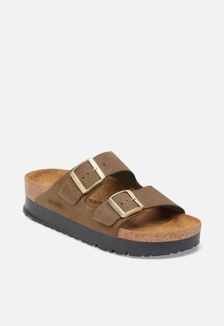 Birkenstock - Arizona PAP Flex Platform narrow  leather - dark tea