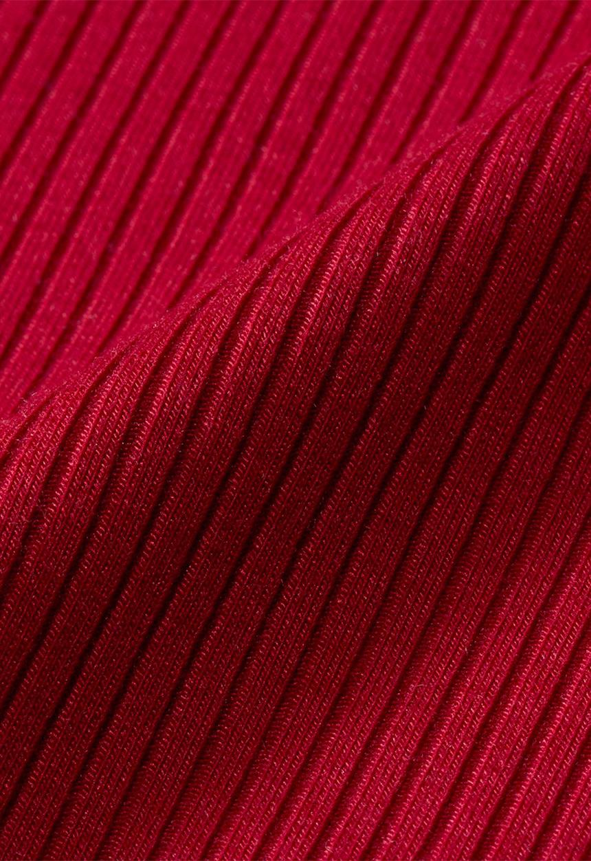 Nike - W Nsw Chill Knit Rib Pant - Tough Red/White