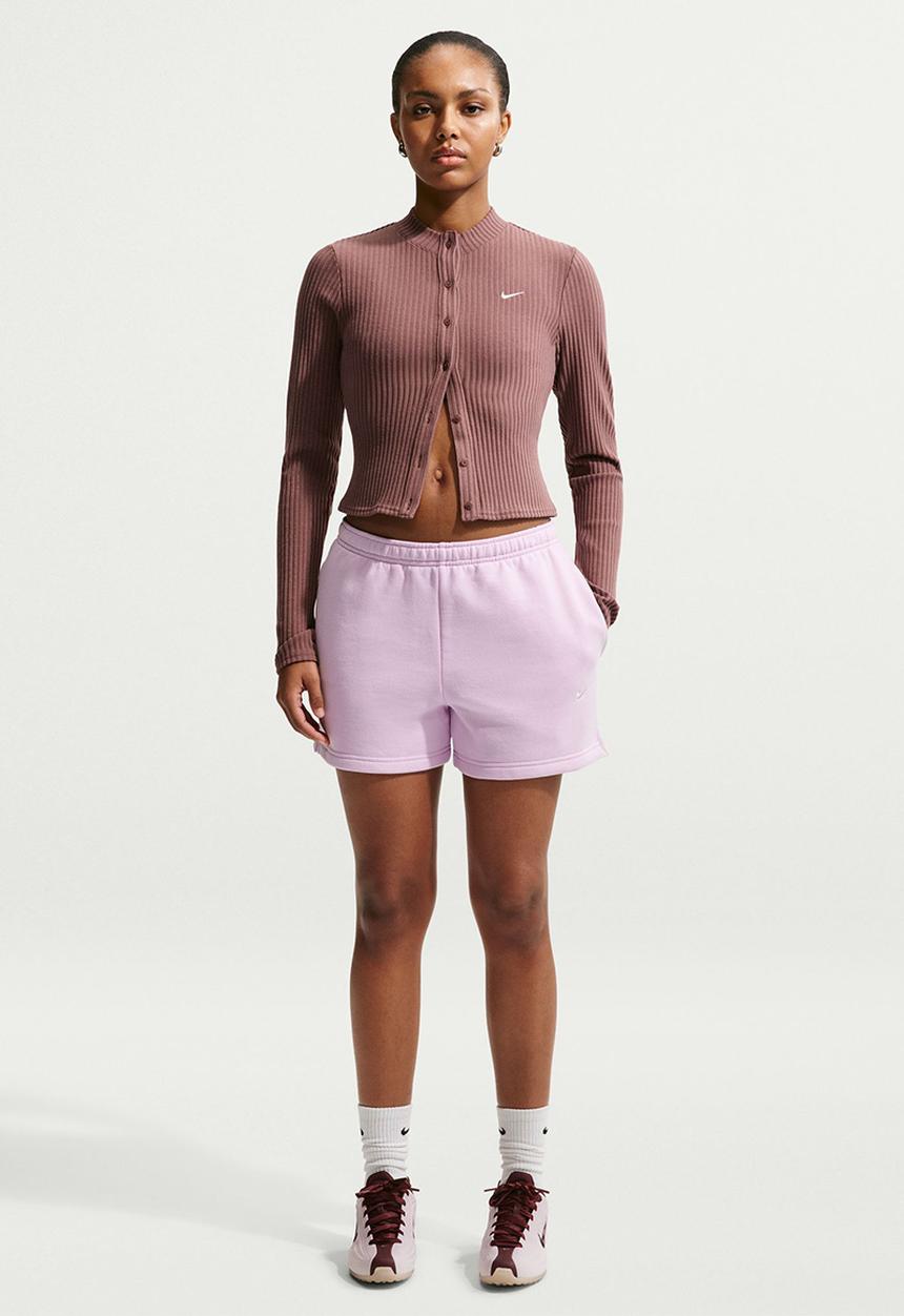 Nike - Women'S Mid-Rise 4" Shorts - Bleached Lilac/Sail