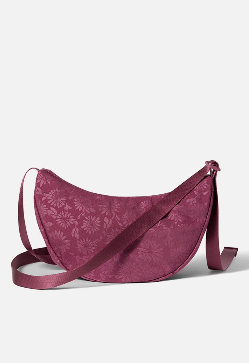 Nike - Aura crescent floral embossed crossbody bag - pink smoke