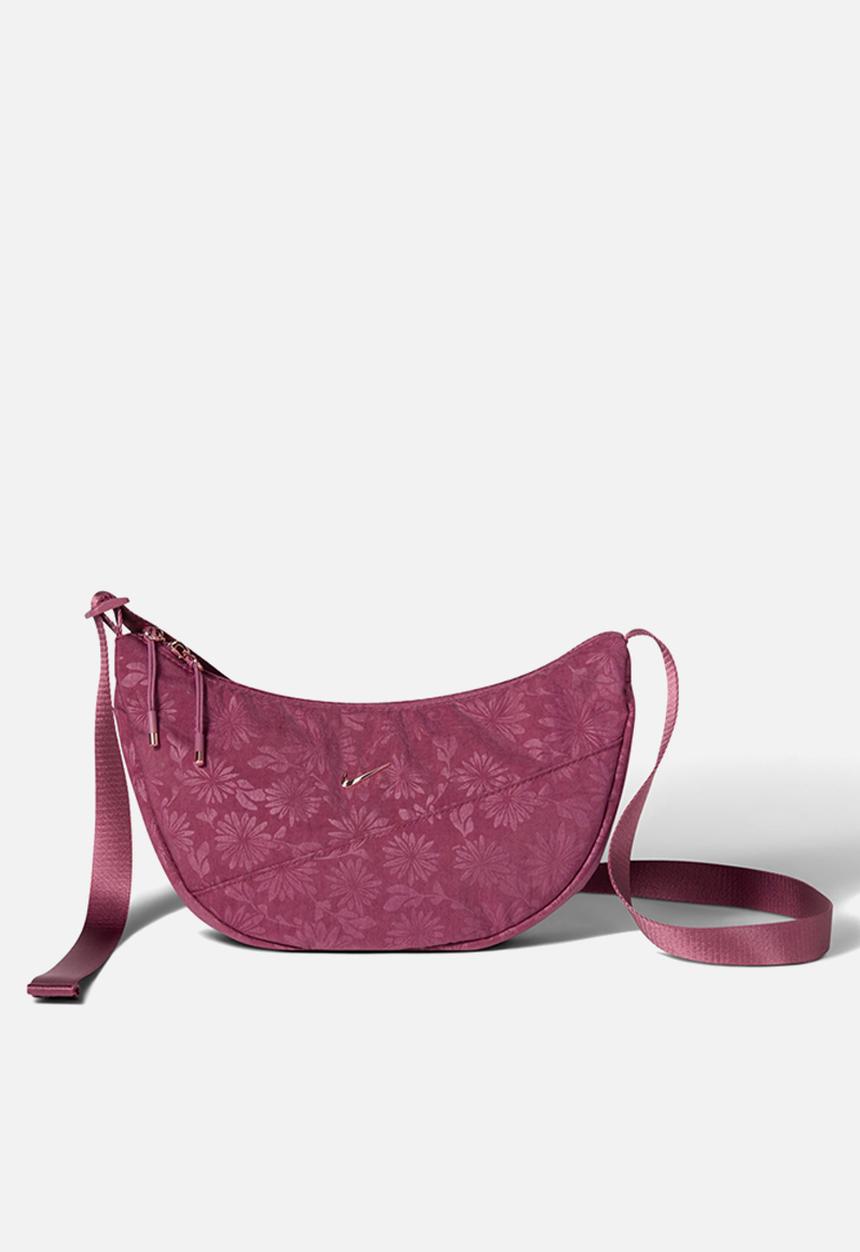 Nike - Aura crescent floral embossed crossbody bag - pink smoke