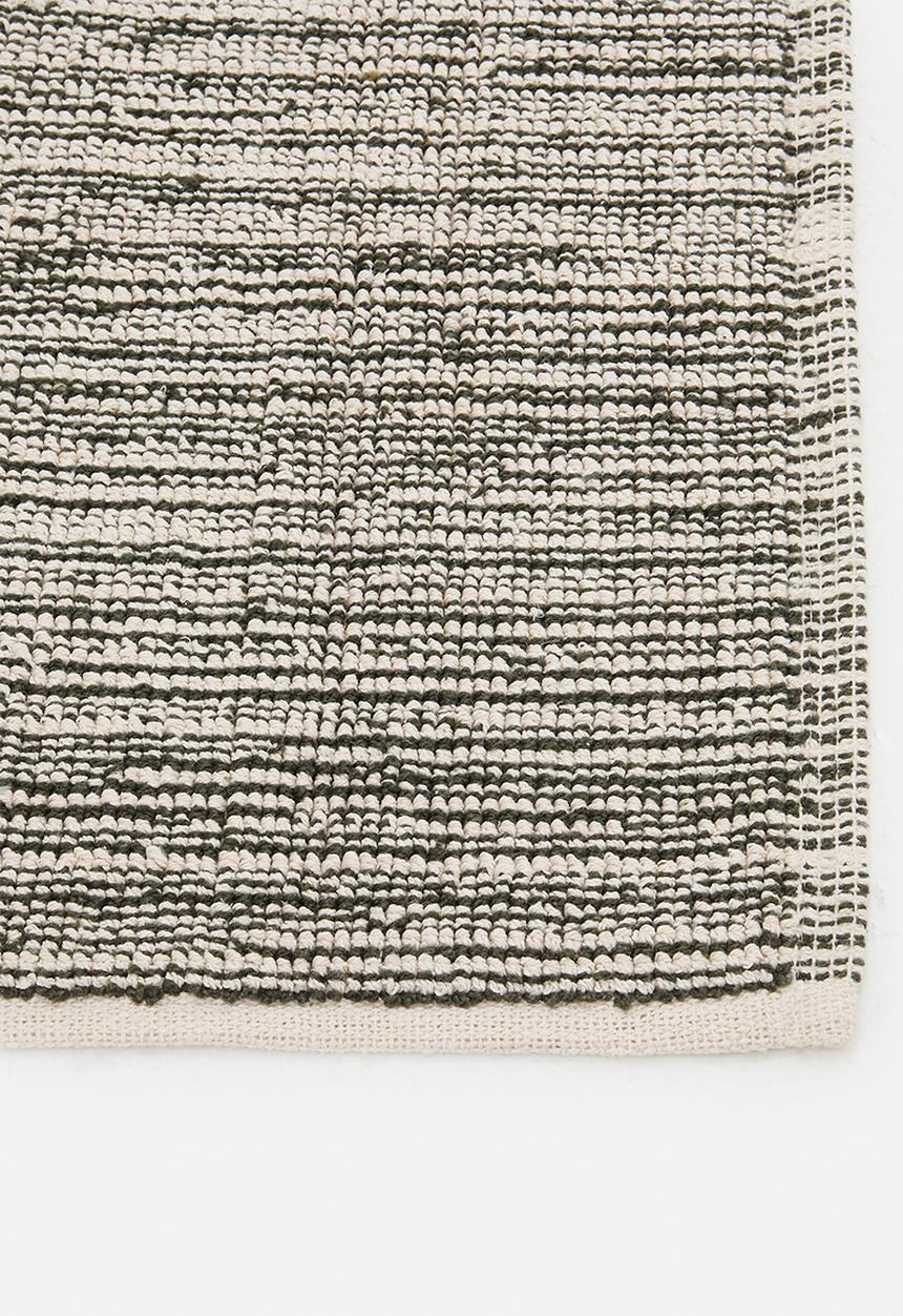 Sixth Floor - Cotton Woven Stripe Bath Mat - Olive