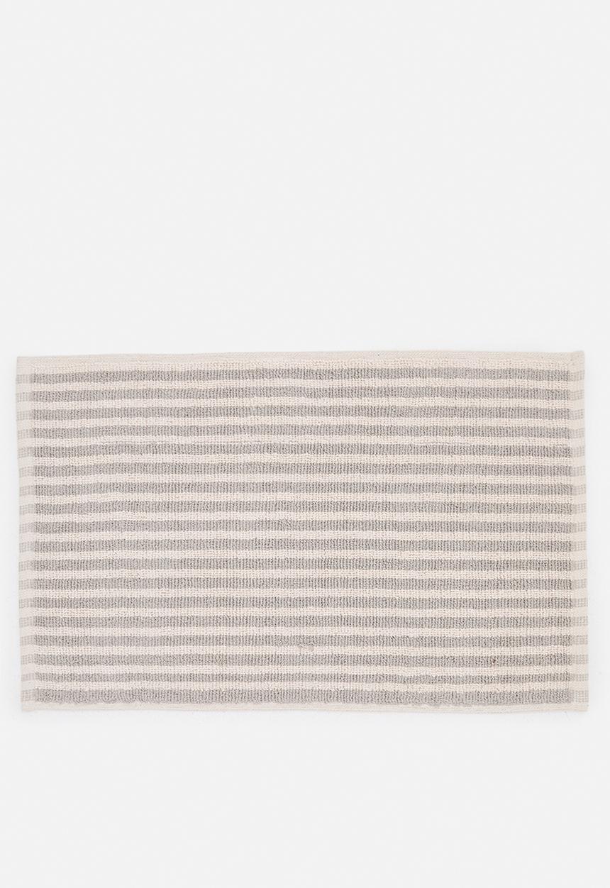Sixth Floor - Cotton Woven Stripe Bath Mat - Taupe
