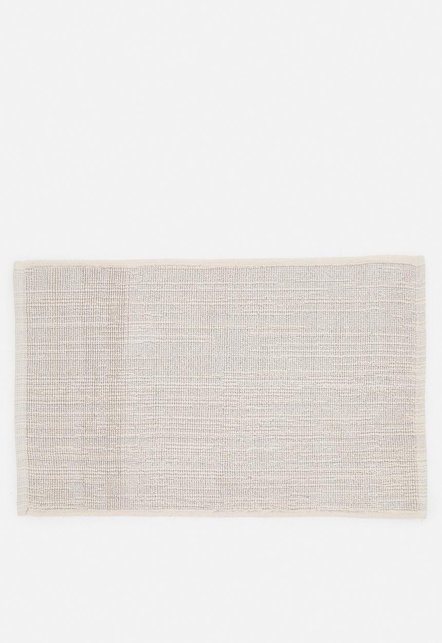 Sixth Floor - Cotton Woven Stripe Bath Mat - Grey