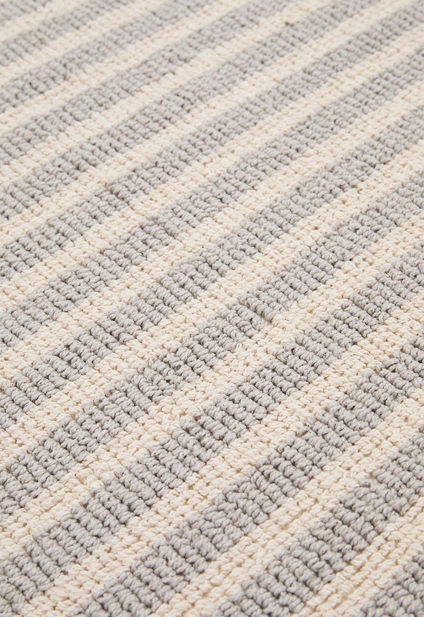 Sixth Floor - Cotton Woven Stripe Bath Mat - Charcoal