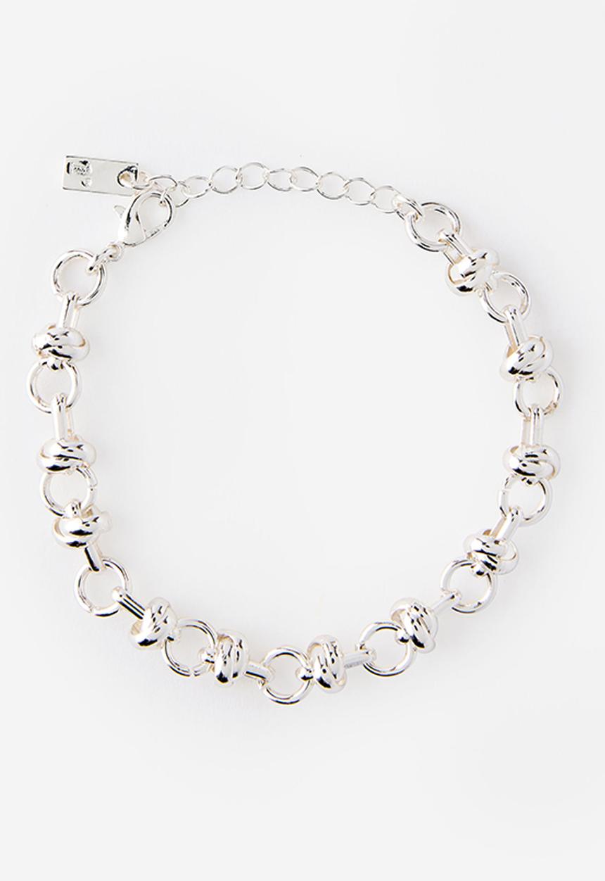 Rubi - Single Bracelet - Up Silver Chunky Ball Chain