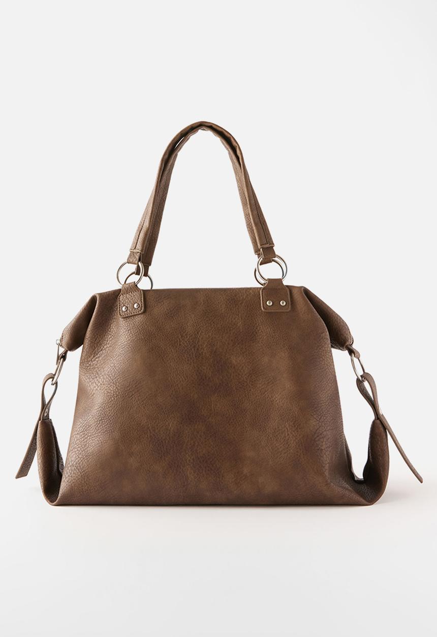 Rubi - Mischa Slouchy Underarm Bag - Washed Brown Pu