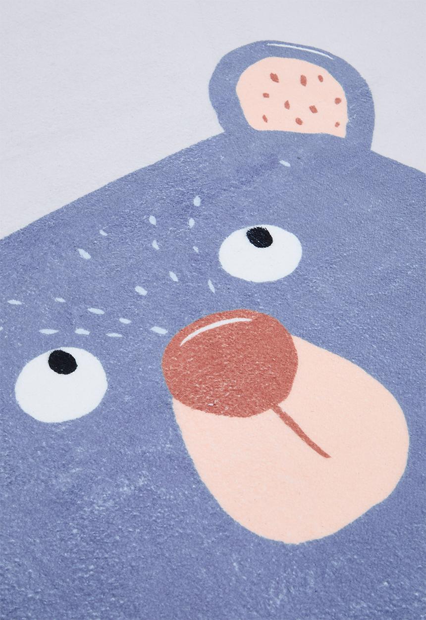 Pop Candy - Bear graphic rug - blue/multi