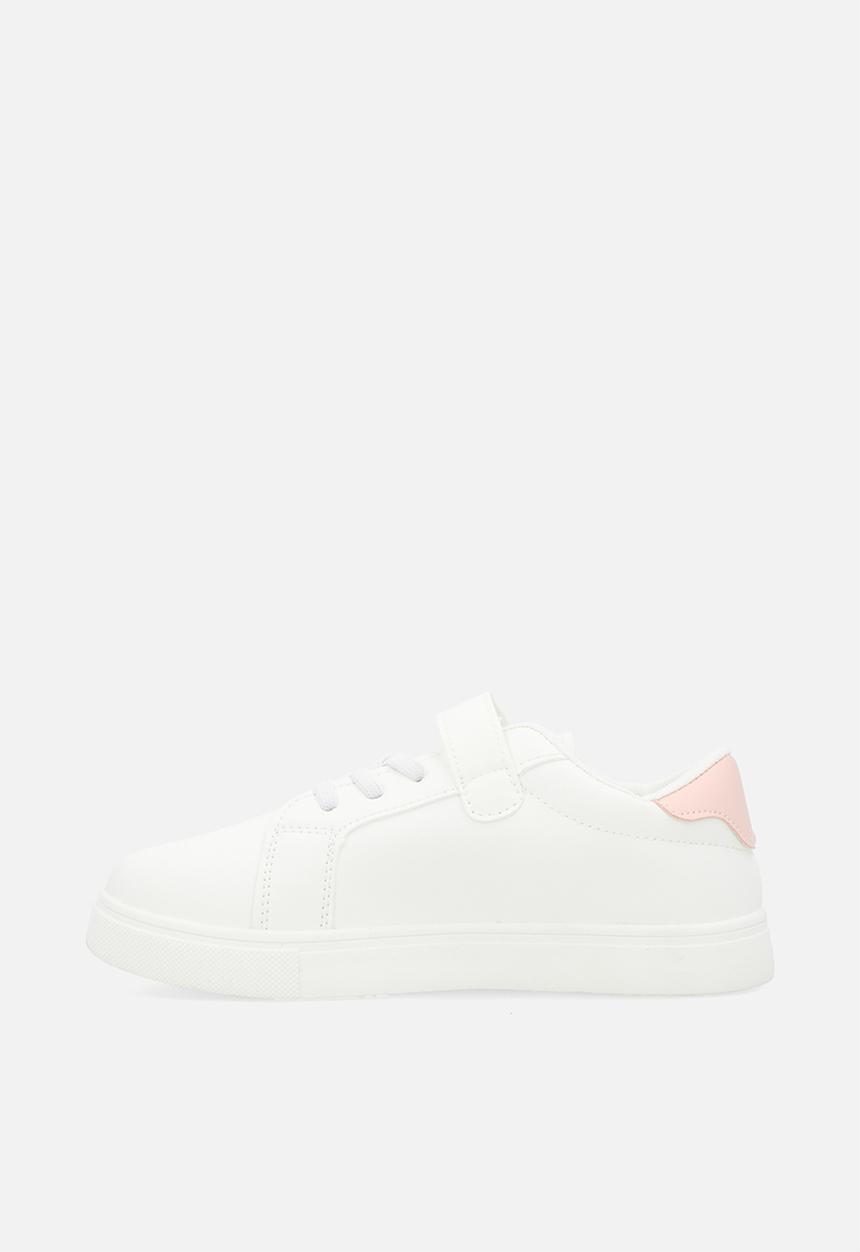 Pop Candy - Embroidered hybrid closure sneaker - white