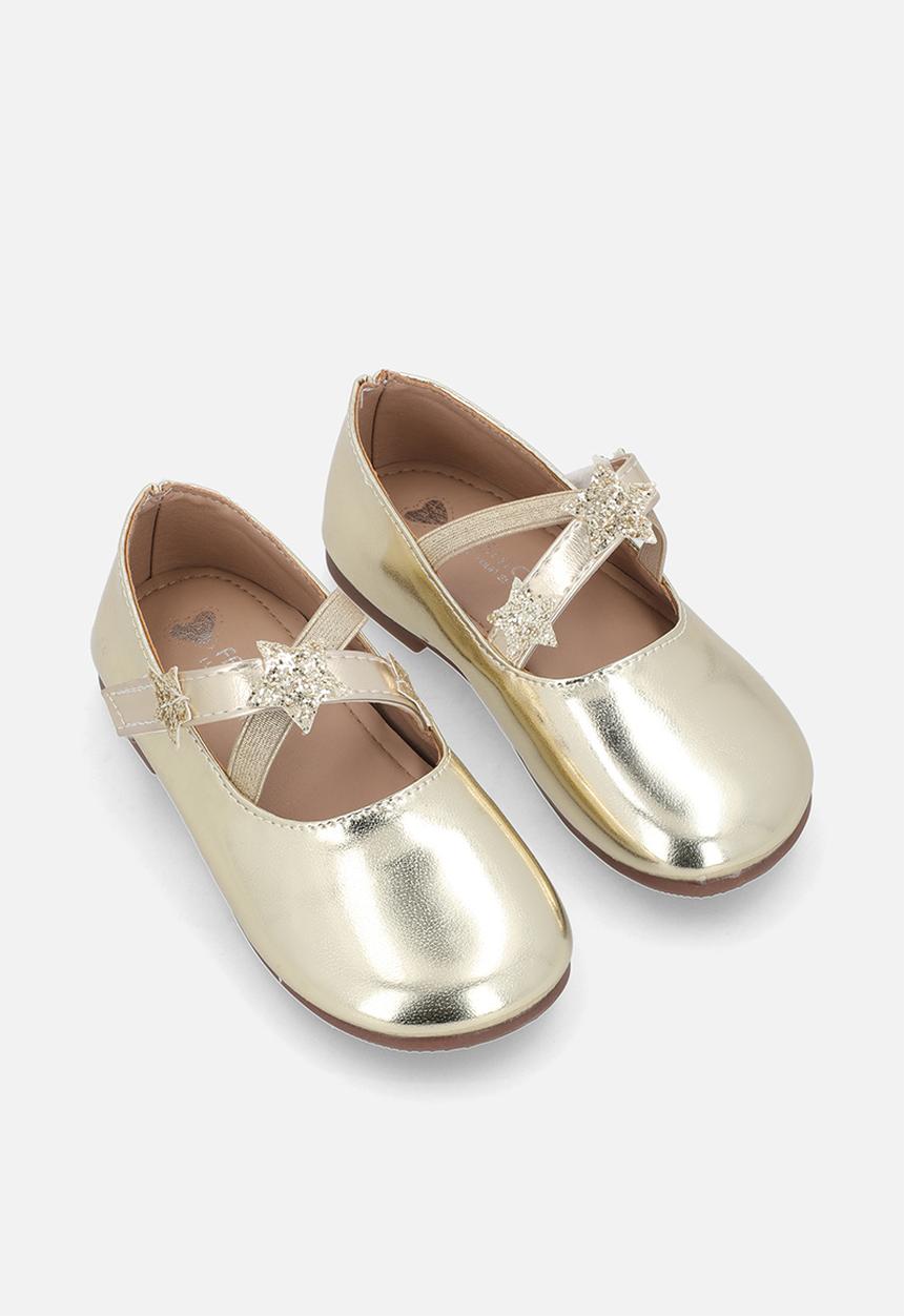 Pop Candy - Metallic ballerina pumps - gold