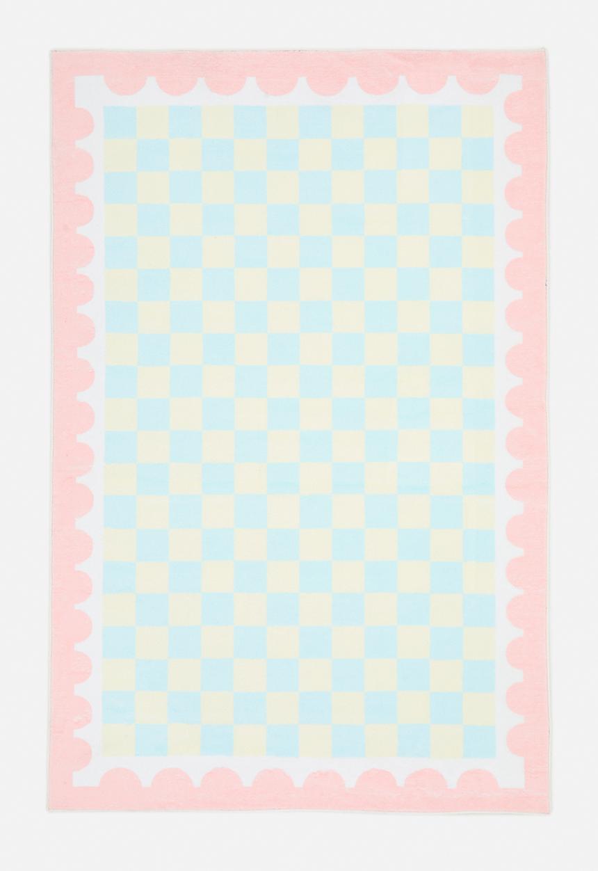 Pop Candy - Checkerboard rug - pale blue/pink