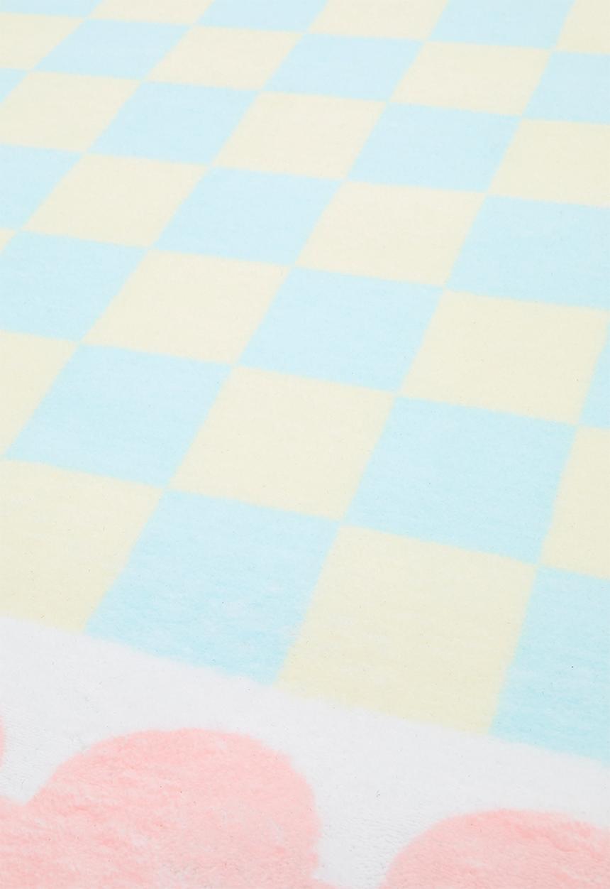 Pop Candy - Checkerboard rug - pale blue/pink