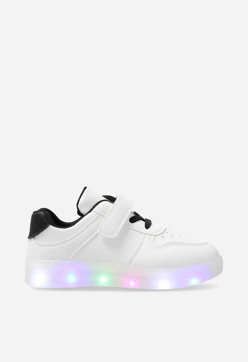 Pop Candy - LED sole sneakers - white/black