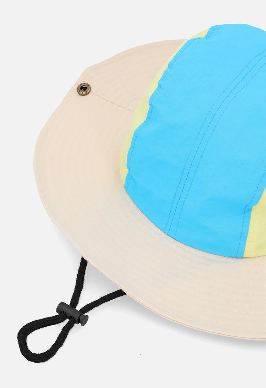 Pop Candy - Brim snap bucket hat - blue & cream