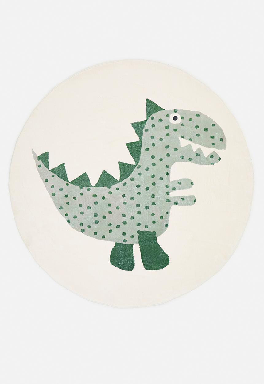 Pop Candy - Round dino graphic rug - off white