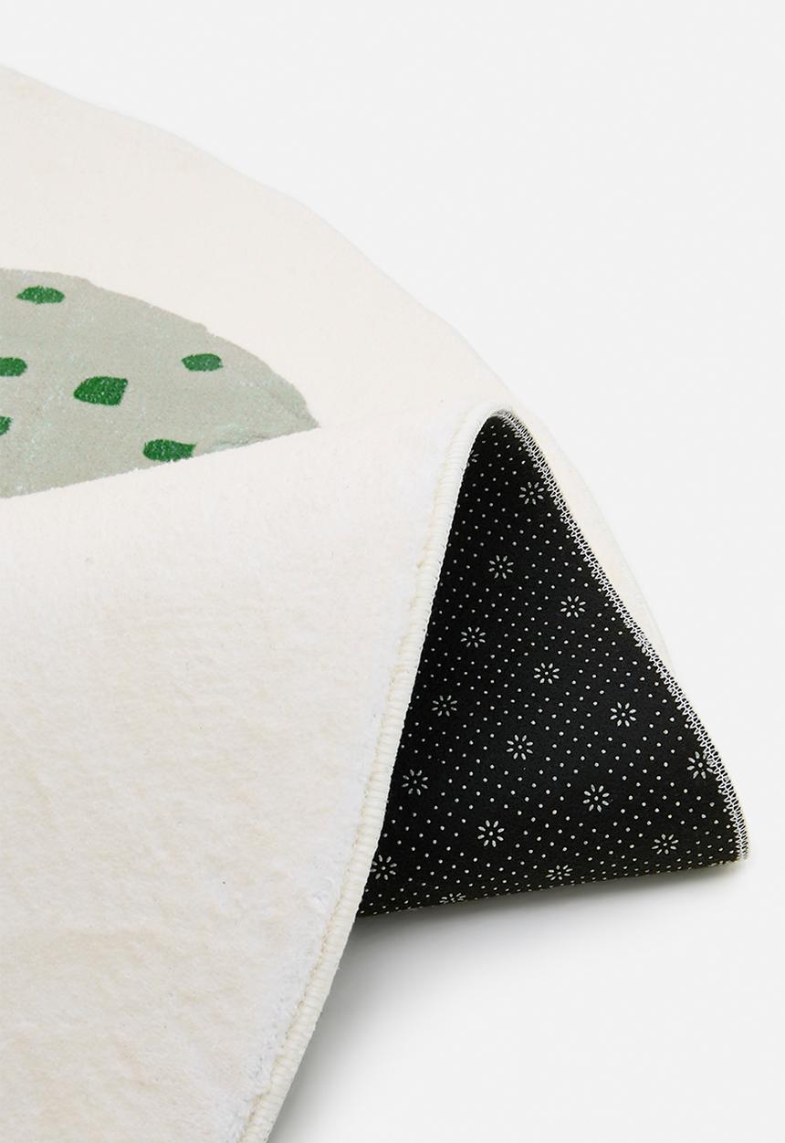 Pop Candy - Round dino graphic rug - off white