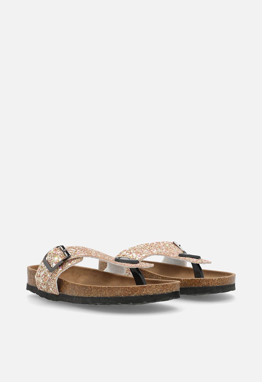 Pop Candy - Glitter thong-style sandals - rose gold