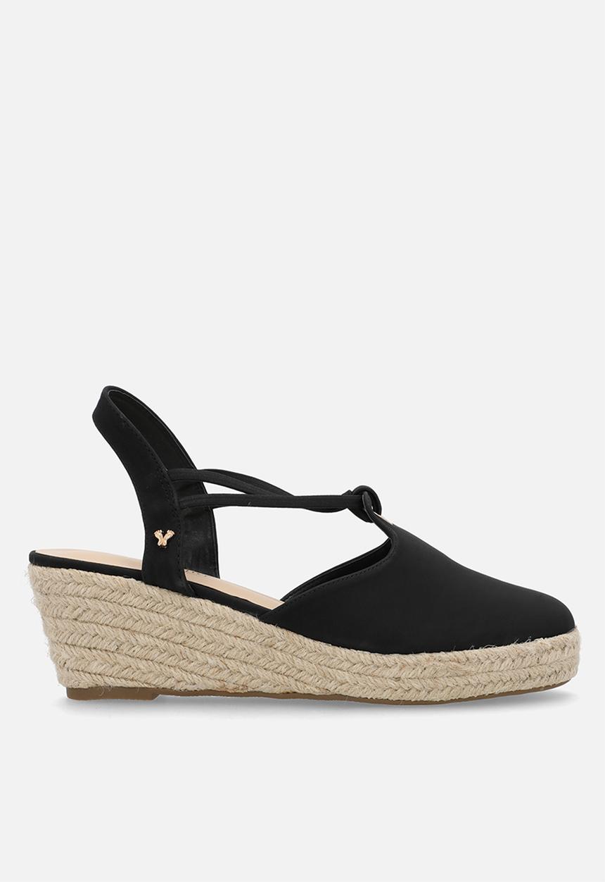 Butterfly Feet - Lanah 3 espadrille wedge heel - black