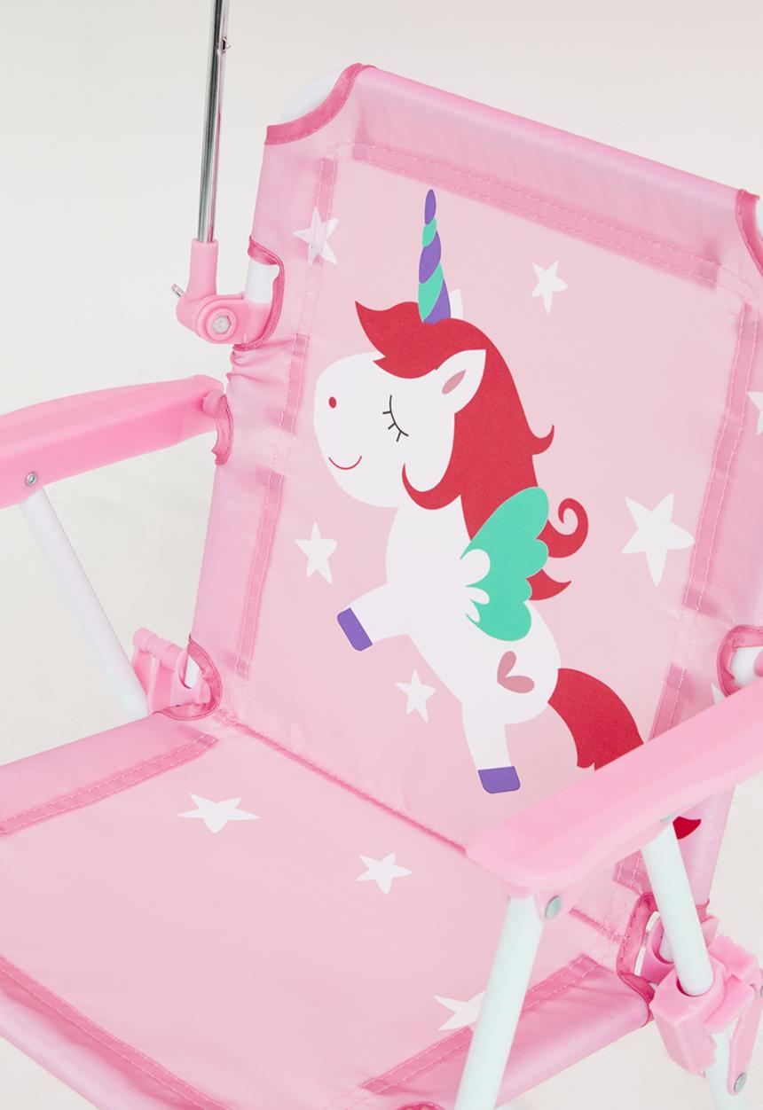 Pop Candy - Unicorn graphic camp chair - bright pink