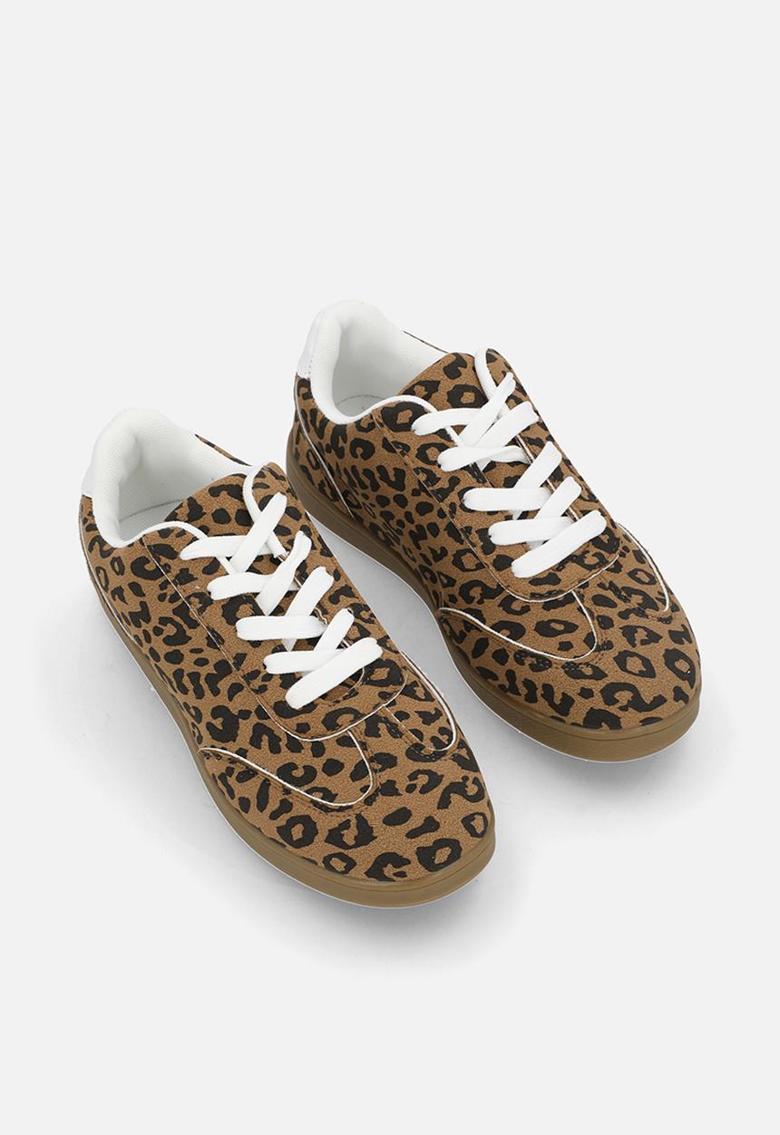 Pop Candy - Metallic leopard print sneakers - brown