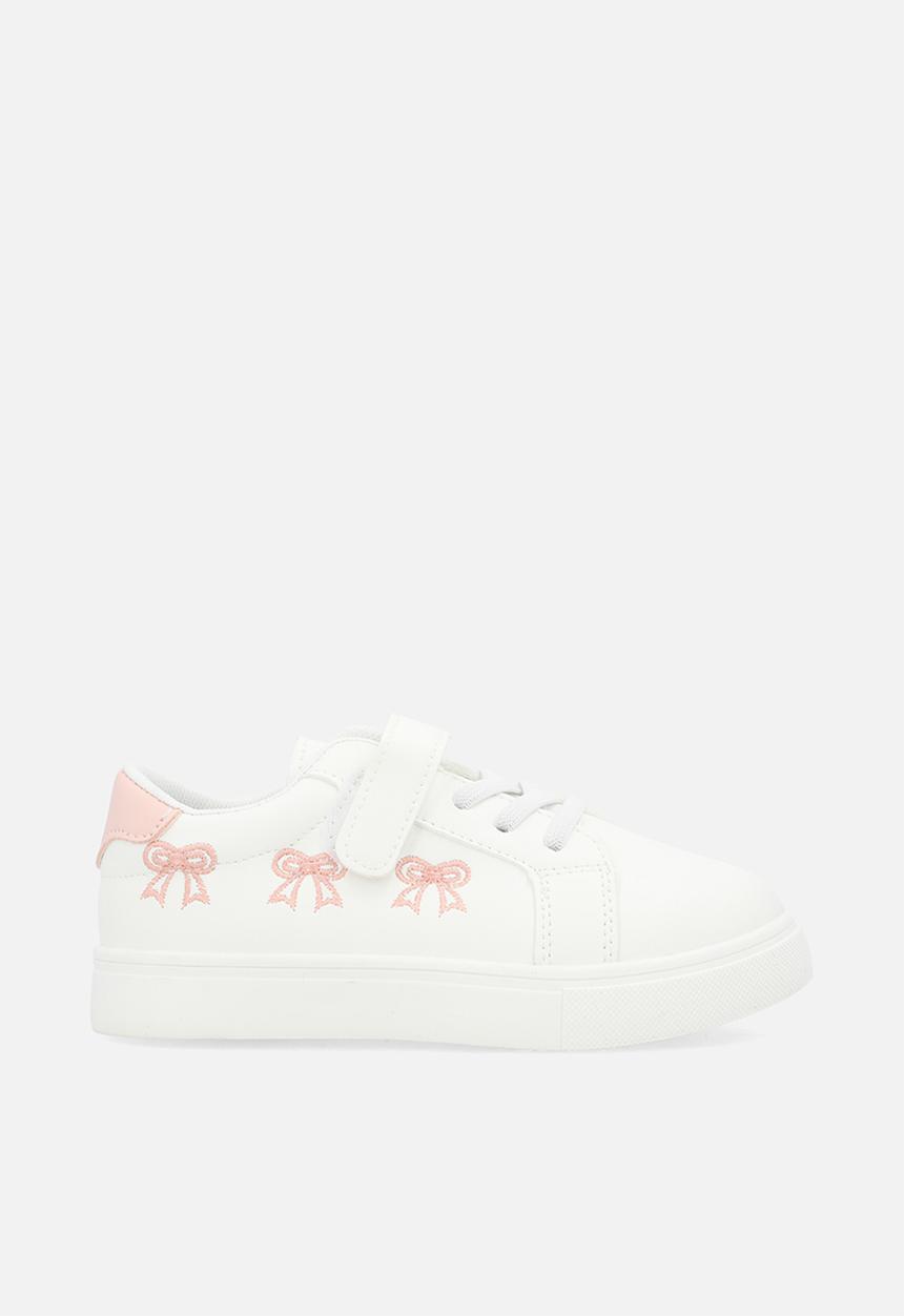 Pop Candy - Embroidered hybrid closure sneaker - white