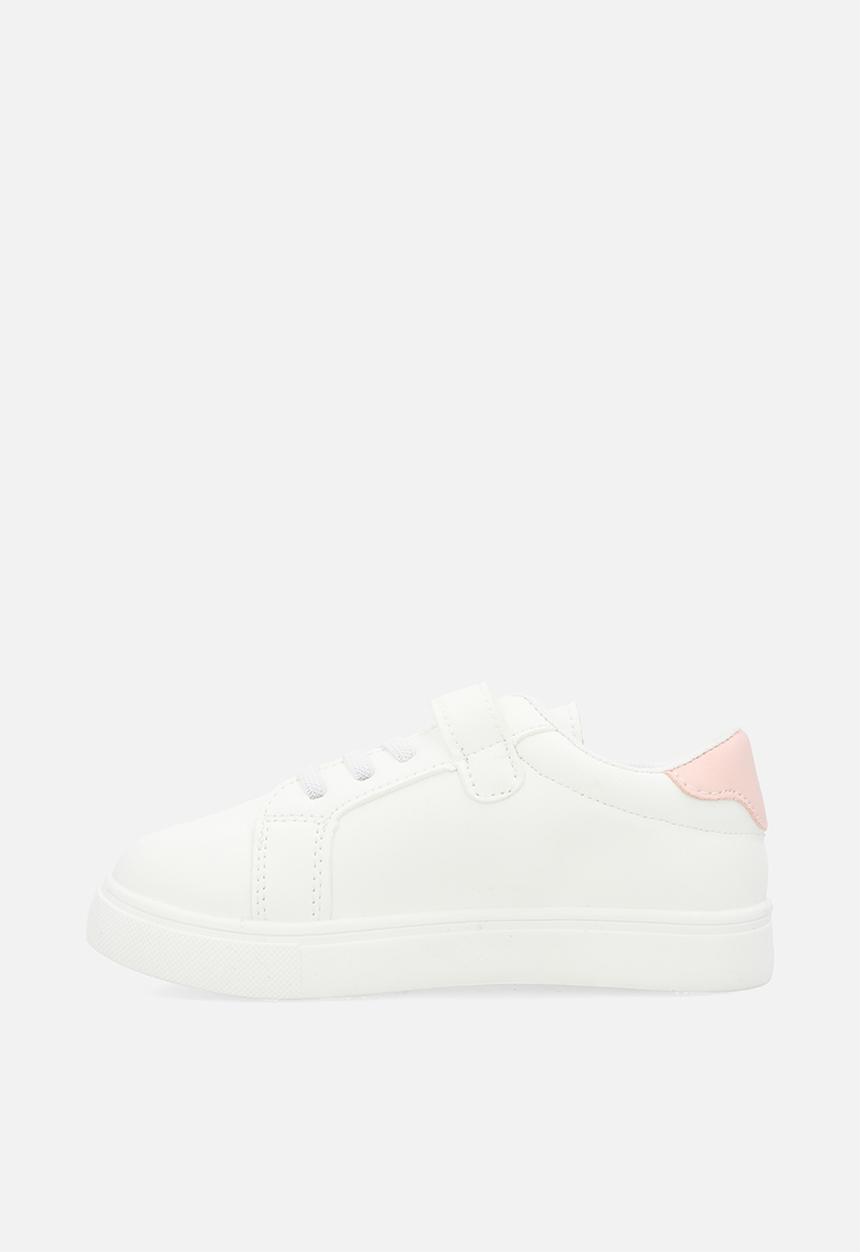Pop Candy - Embroidered hybrid closure sneaker - white