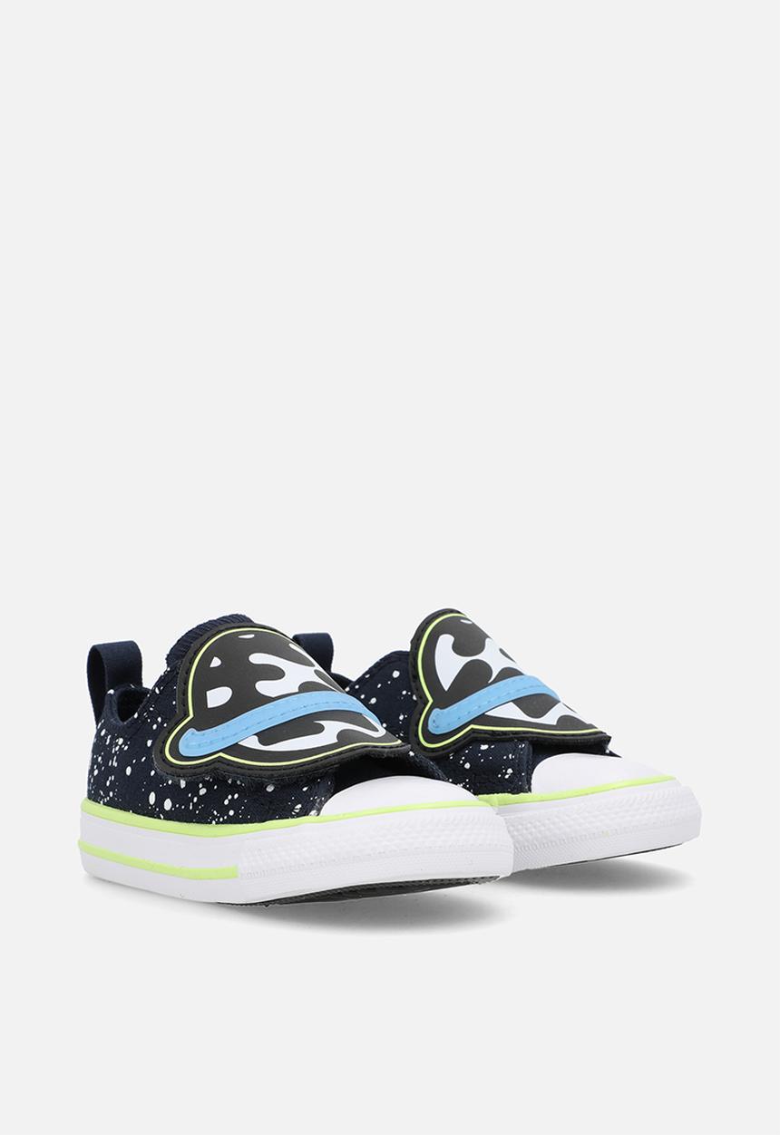 Converse - Chuck taylor all star one strap easy - on planets - obsidian/neon mantis/white