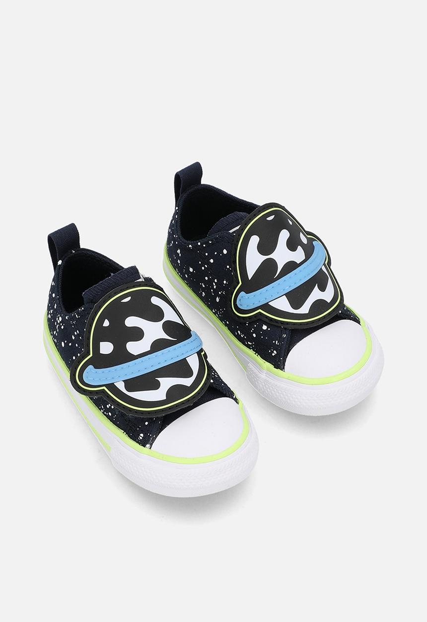 Converse - Chuck taylor all star one strap easy - on planets - obsidian/neon mantis/white