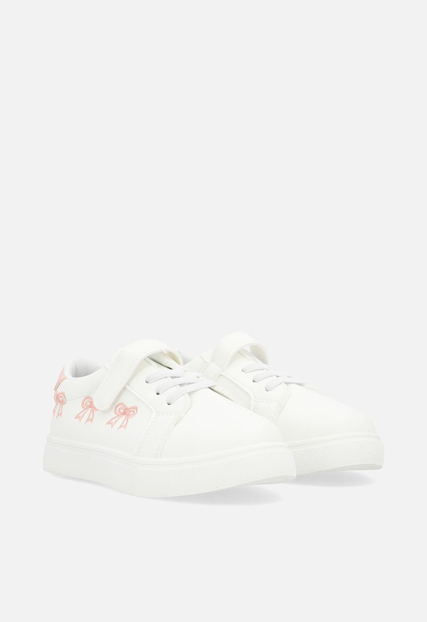 Pop Candy - Embroidered hybrid closure sneaker - white