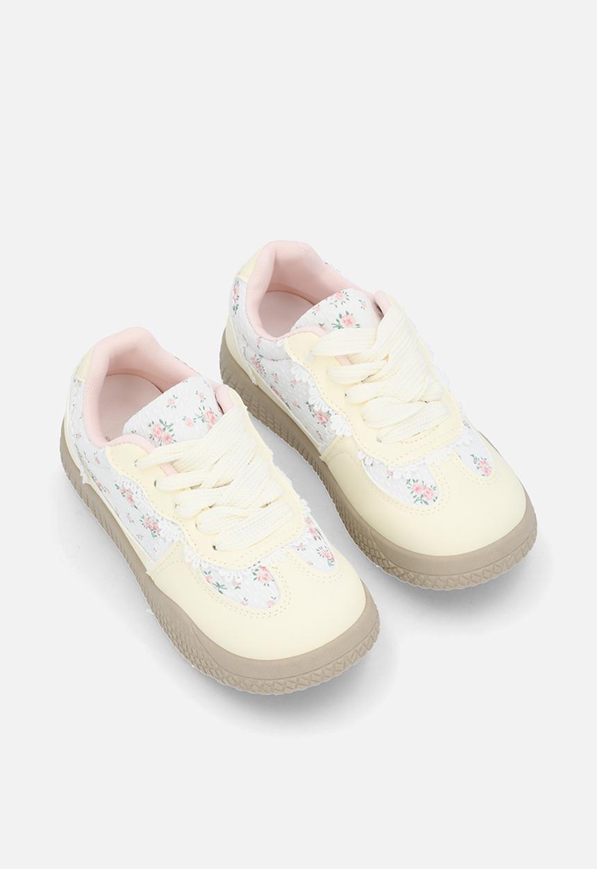 Pop Candy - Lace & floral sneakers - lt pink