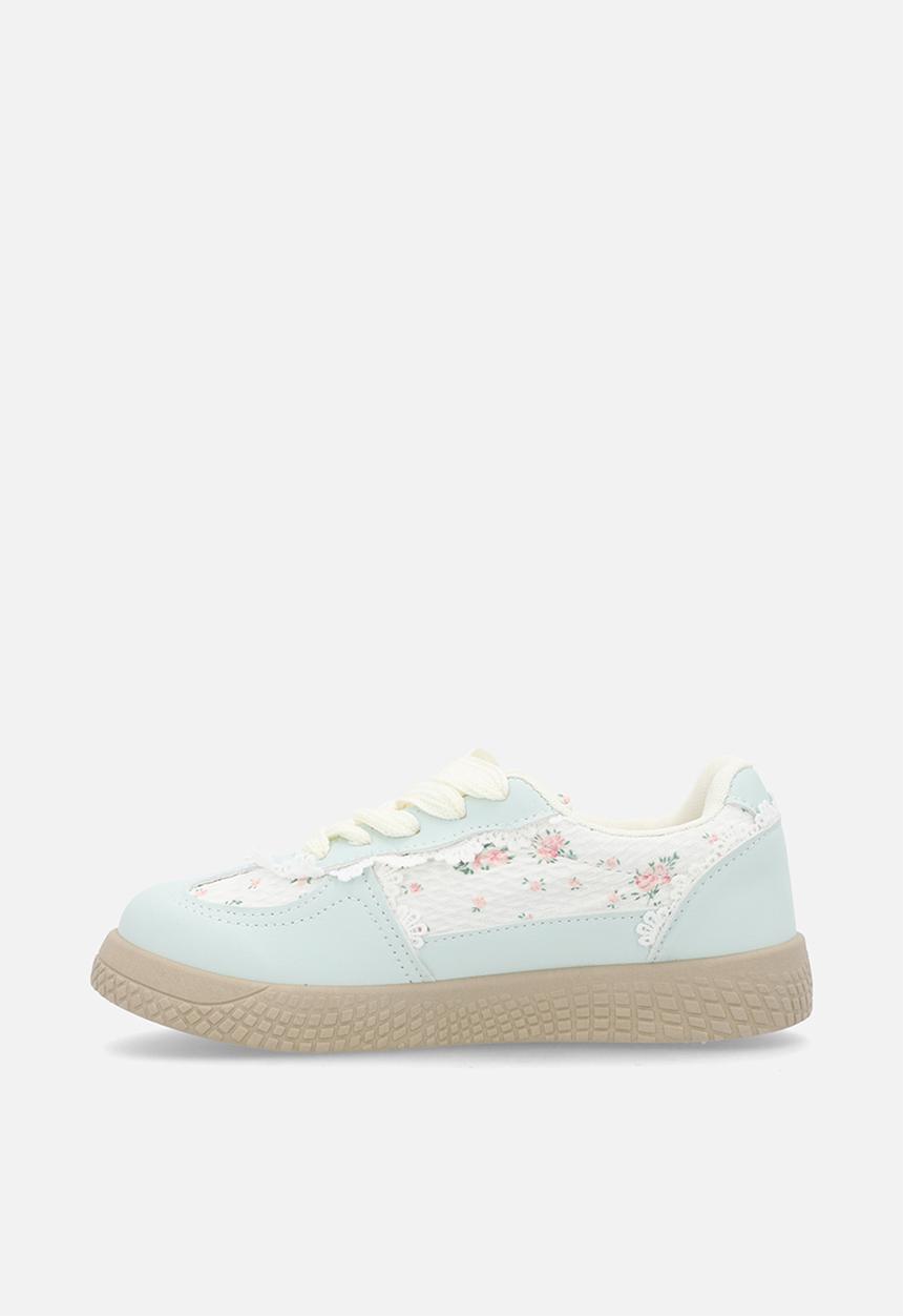 Pop Candy - Lace & floral sneakers - lt blue