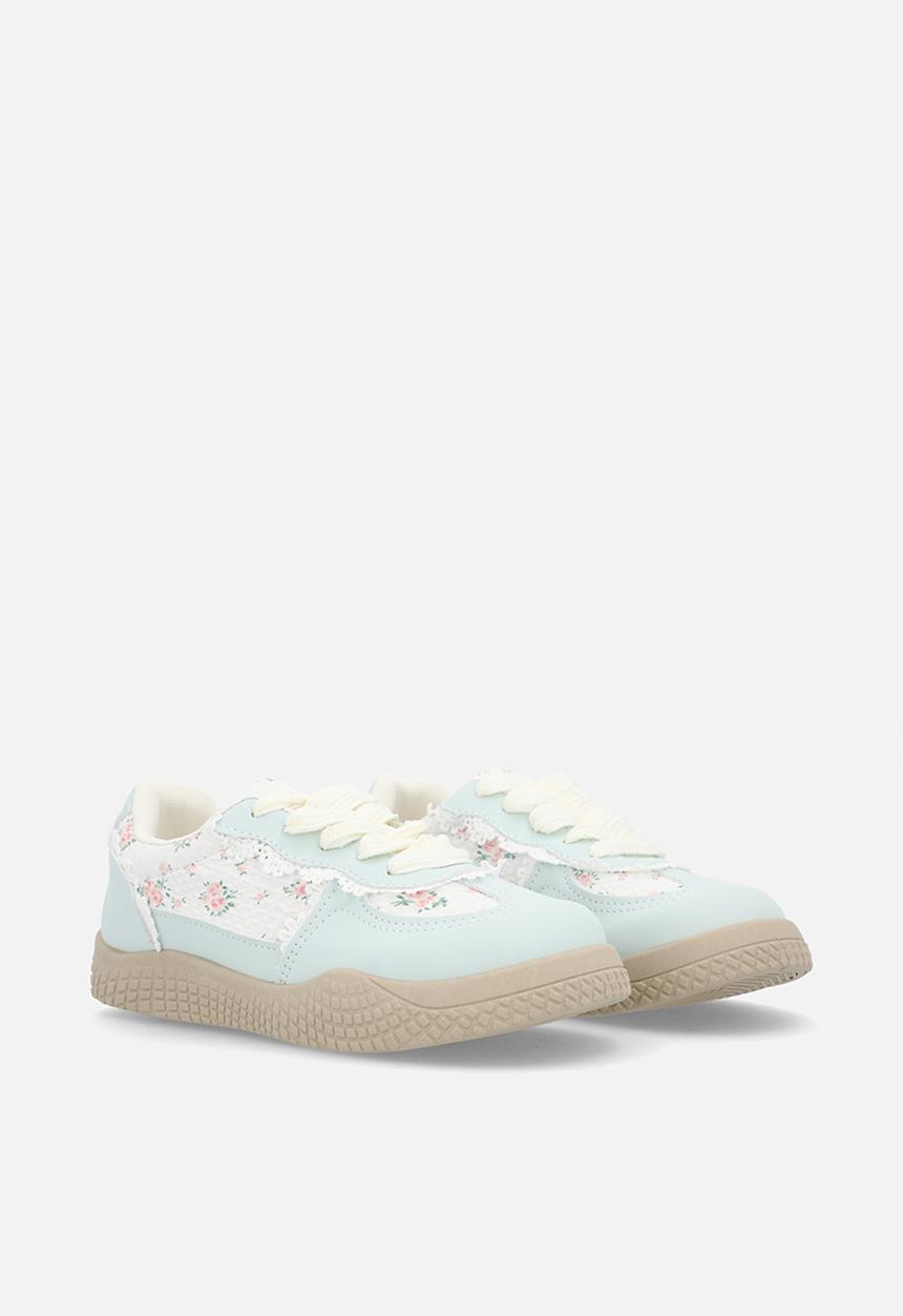 Pop Candy - Lace & floral sneakers - lt blue
