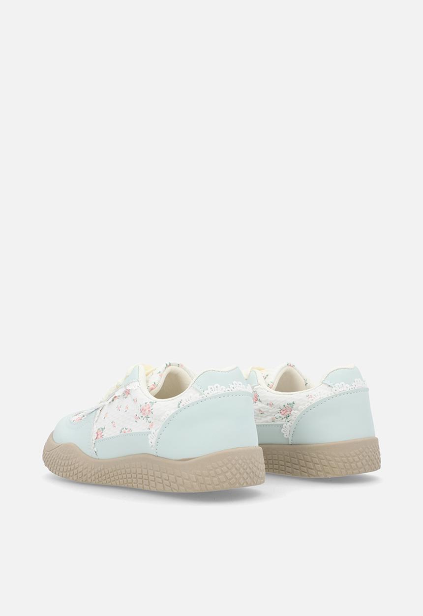 Pop Candy - Lace & floral sneakers - lt blue