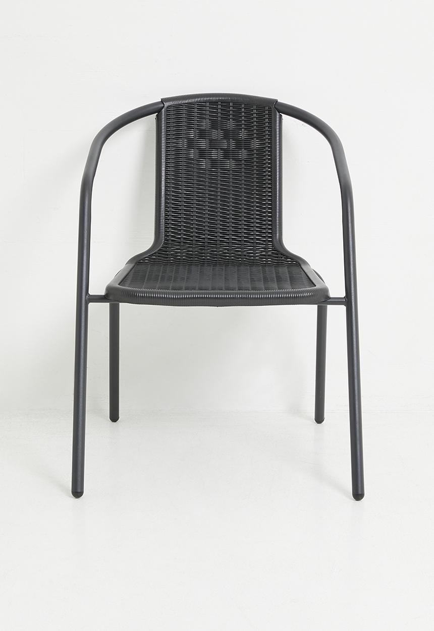 H&S - Outdoor Bistro Garden Chair - Black