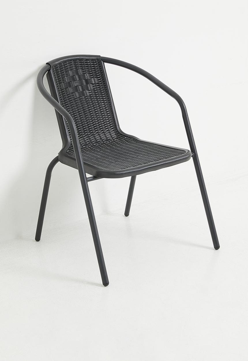 H&S - Outdoor Bistro Garden Chair - Black