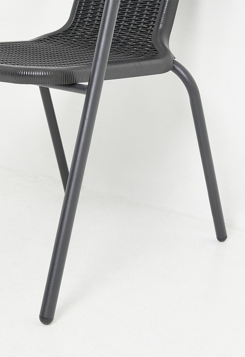 H&S - Outdoor Bistro Garden Chair - Black