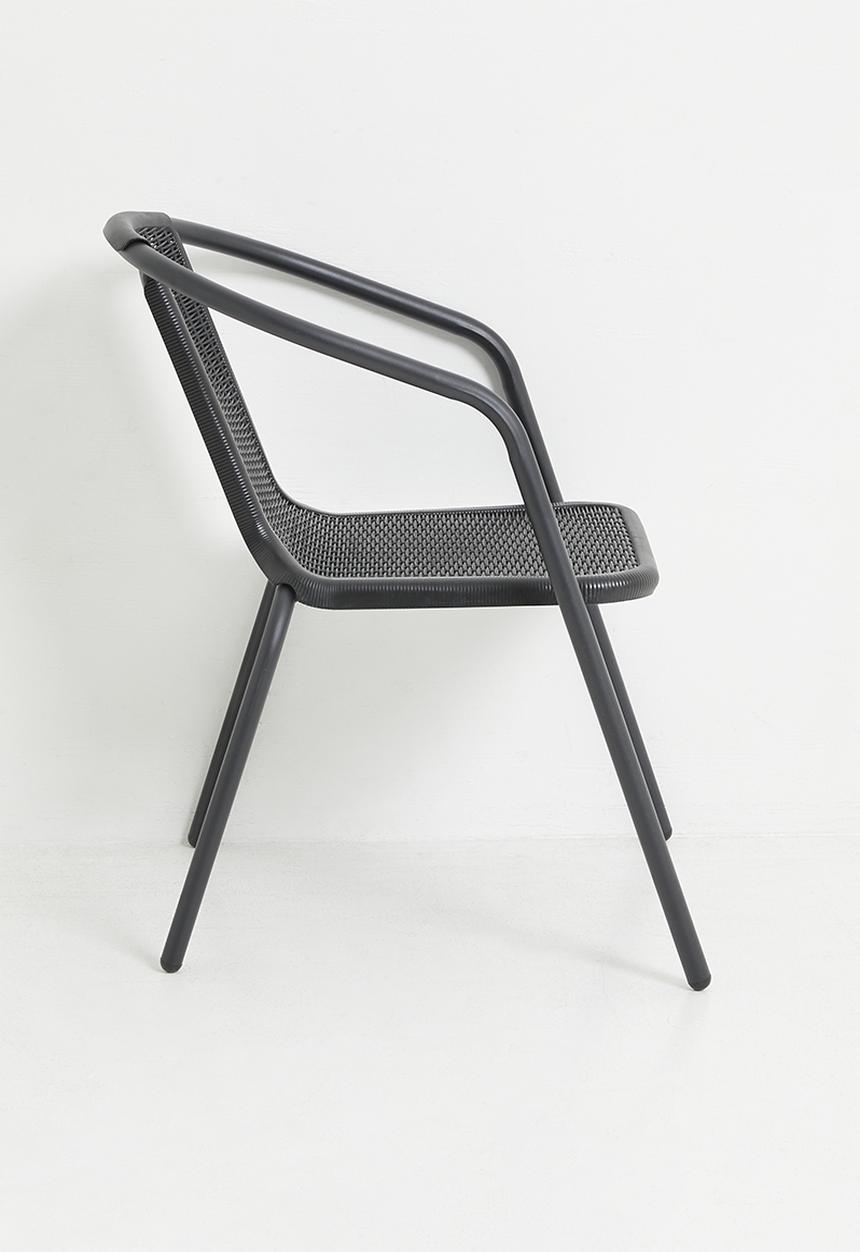 H&S - Outdoor Bistro Garden Chair - Black