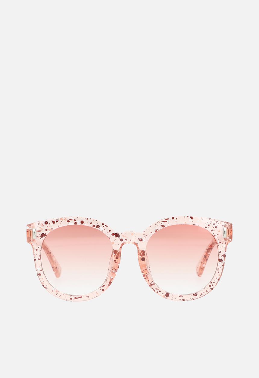 Pop Candy - Glitter round sunglasses - pink