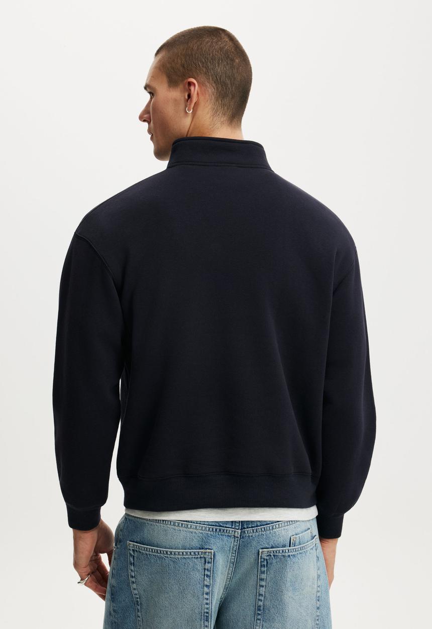 Cotton On - 1/4 Zip Fleece - Ink Navy