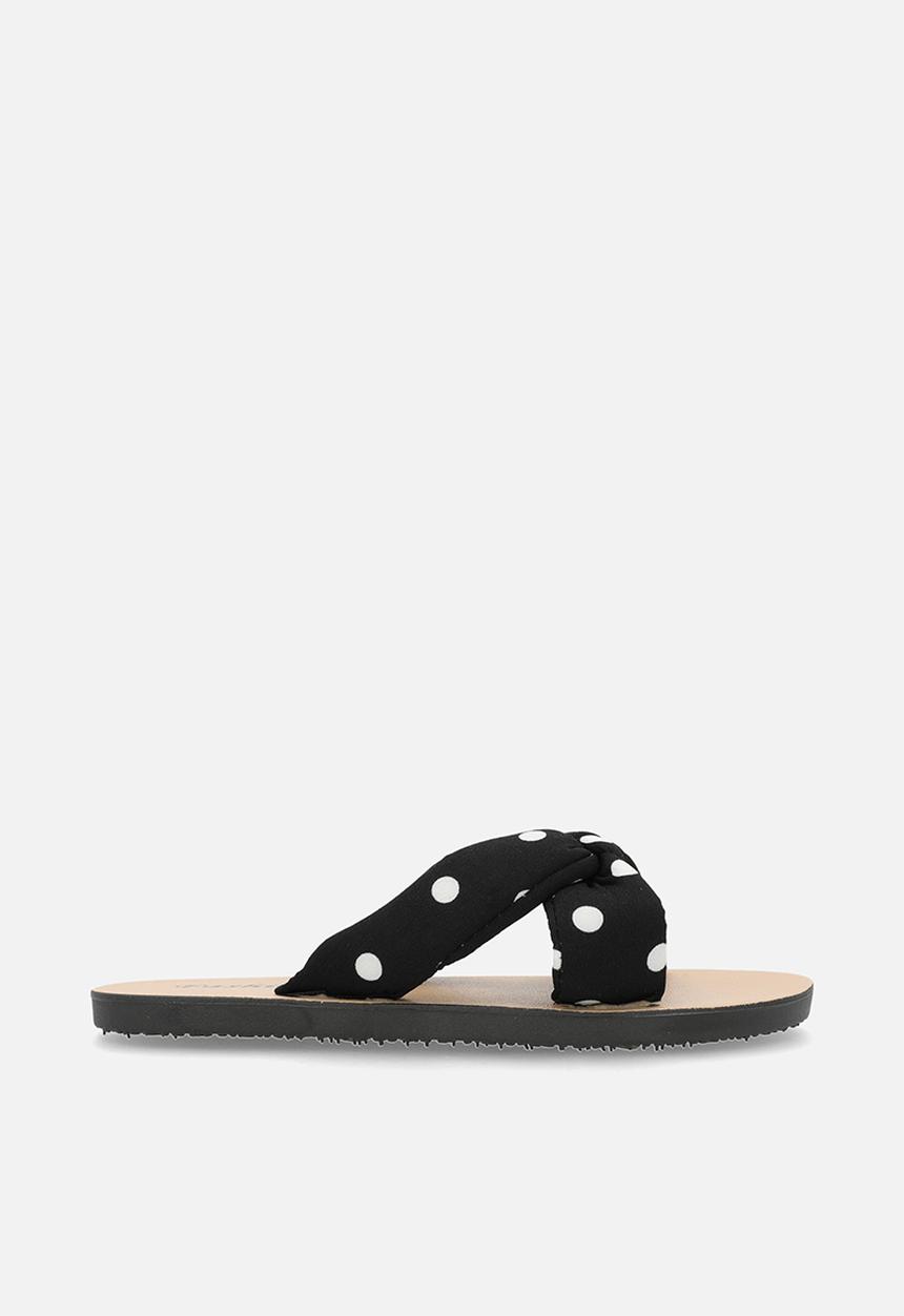 Pop Candy - Bow detail sandals - black