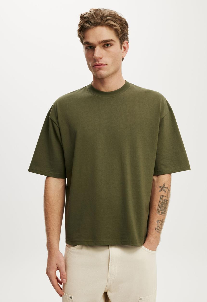 Cotton On - Cropped Fit T-shirt - Khaki
