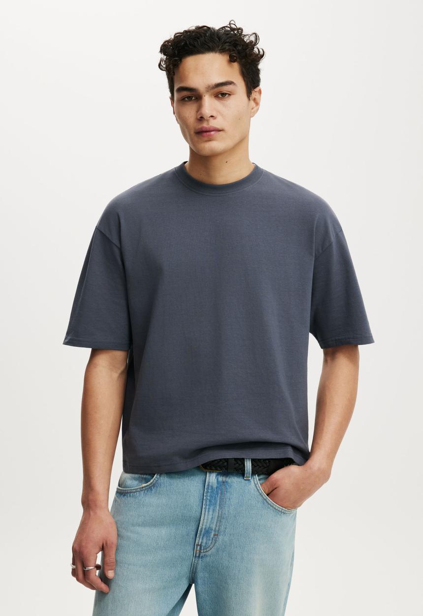 Cotton On - Cropped Fit T-shirt - Denim Blue