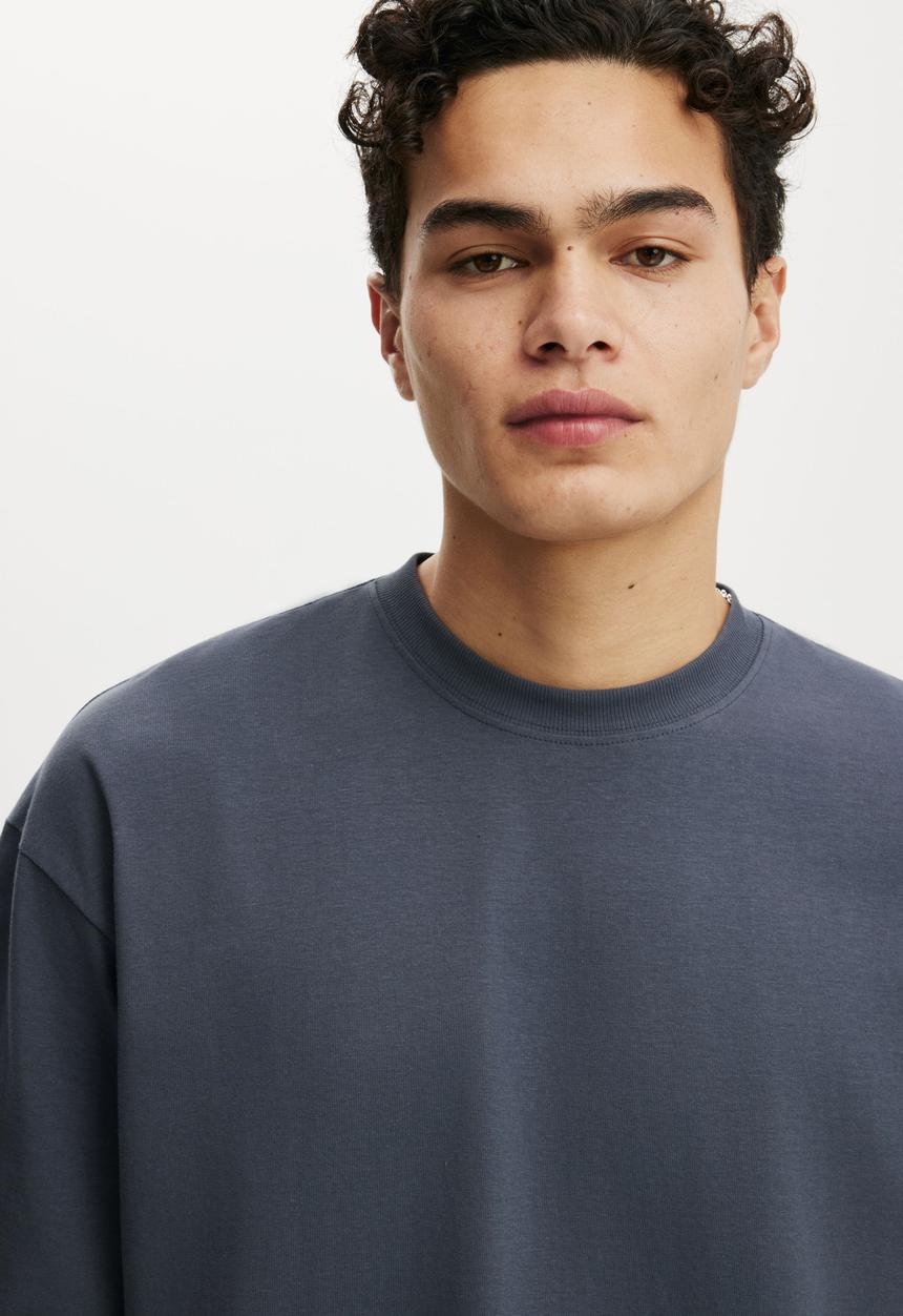 Cotton On - Cropped Fit T-shirt - Denim Blue