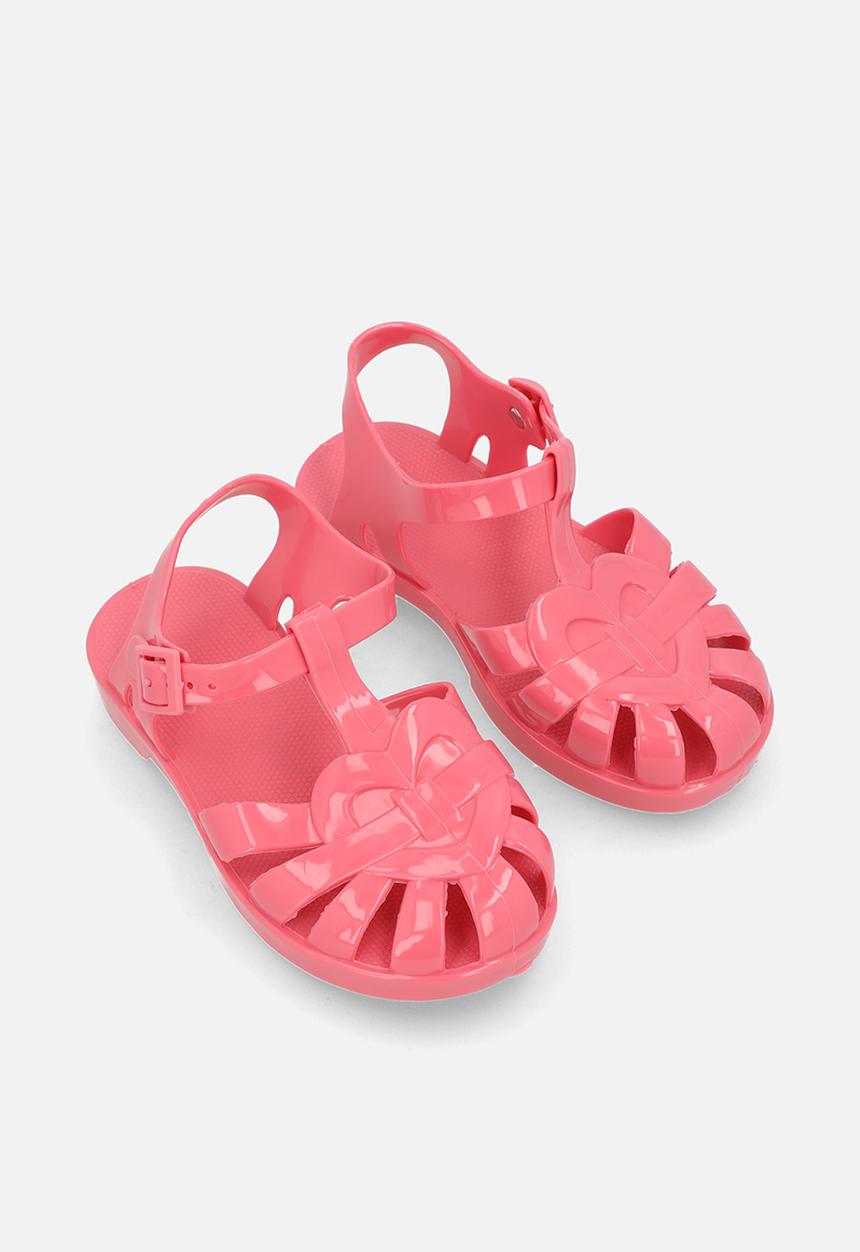 Pop Candy - Heart jelly sandals - dk pink