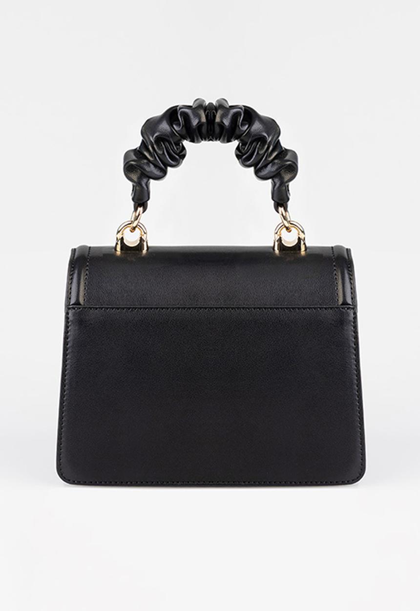 SISSY BOY - Scrunched Handle Bag With SB Front Locker Detail - Black